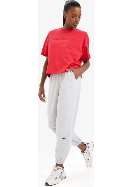 Fit NBA Chicago Bulls Jogger Çift Cepli Jogger Paça Standart Boy Eşofman Altı B9998AX25SM