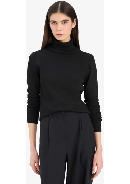 Regular Fit Yarım Balıkçı Yaka Triko Kazak E8498AX25WN