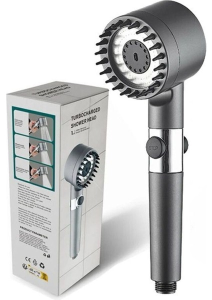 Çok Fonksiyonlu Duş Başlığı Gümüş Orijinal Kutusunda