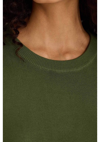 Regular Fit Bisiklet Yaka Triko Kazak E7889AX25WN