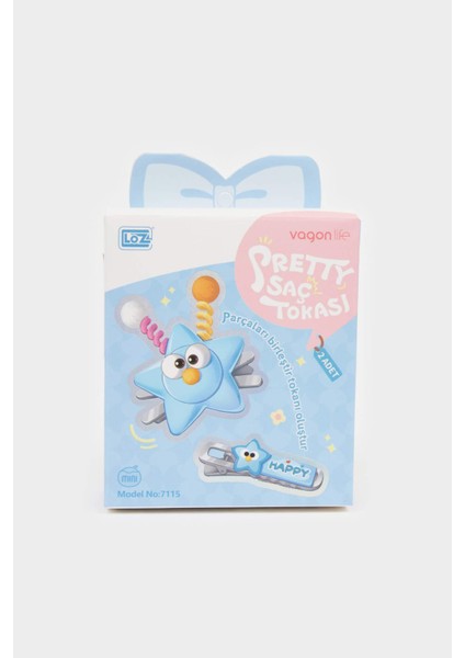 Kız Çocuk 2'li Yıldızlı Saç Tokası F1679A8NS