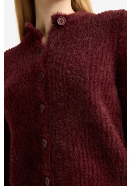 Coool Slim Fit Dar Kesim Bisiklet Yaka Triko Hırka Z9318AZ25WN