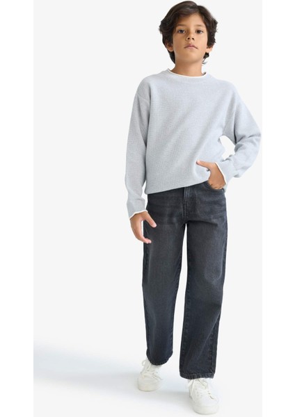 Erkek Çocuk Bisiklet Yaka Triko Kazak F2065A825AU