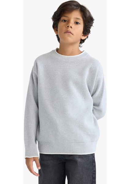 Erkek Çocuk Bisiklet Yaka Triko Kazak F2065A825AU