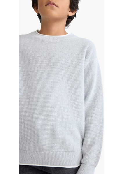 Erkek Çocuk Bisiklet Yaka Triko Kazak F2065A825AU