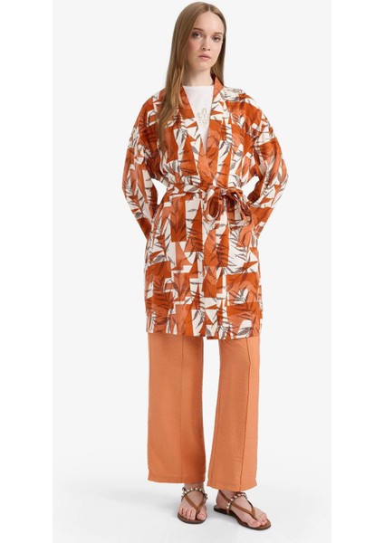 Regular Fit Beli Lastikli Cepli Düz Paça Pantolon F0984AX25SM