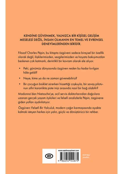 Özgüven - Felsefi Bir Yolculuk - Charles Pepin fiyatları