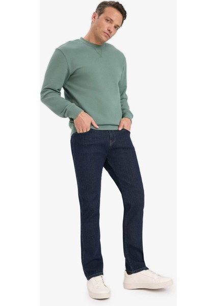 %100 Pamuk Regular Fit Bisiklet Yaka Sweatshirt E8339AX25AU