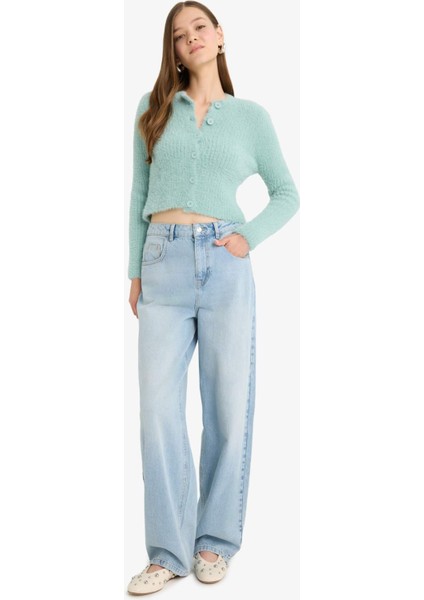 Coool Slim Fit Dar Kesim Bisiklet Yaka Triko Hırka Z9318AZ25WN