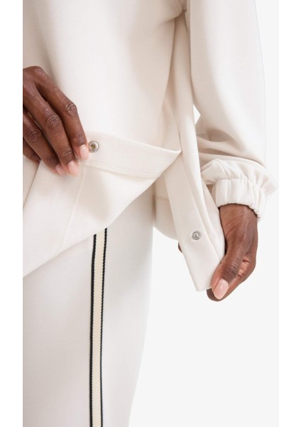 Fit Long Fit Dik Yaka Fermuarlı Modal Sweatshirt D1457AX25AU