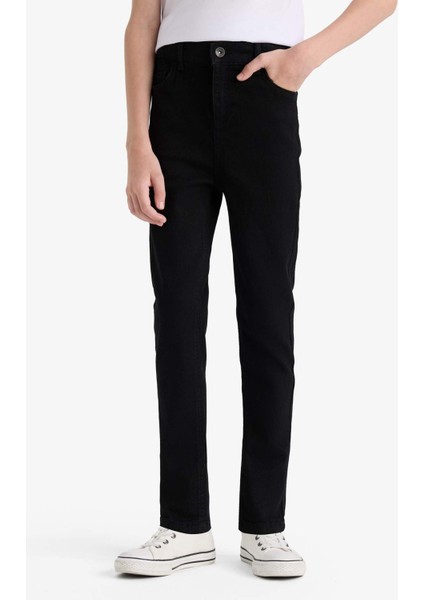 Erkek Çocuk Okul Slim Fit Dar Kesim Düz Paça Jean Pantolon C3683A825AU