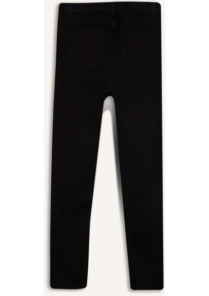 Erkek Çocuk Okul Slim Fit Dar Kesim Düz Paça Jean Pantolon C3683A825AU