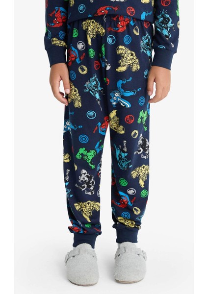 Erkek Çocuk Marvel Comics Pijama Takımı Uzun Kollu Üst Uzun Alt F1898A825AU