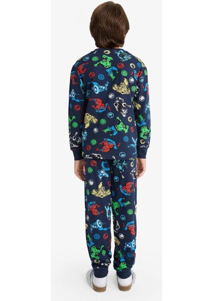 Erkek Çocuk Marvel Comics Pijama Takımı Uzun Kollu Üst Uzun Alt F1898A825AU