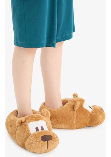 Erkek Çocuk Köpek Temalı Düz Taban Panduf F1915A825WN