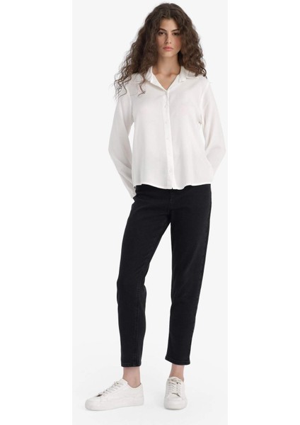 Comfort Mom Yüksek Bel Bilek Boy Jean Pantolon E9162AX25AU