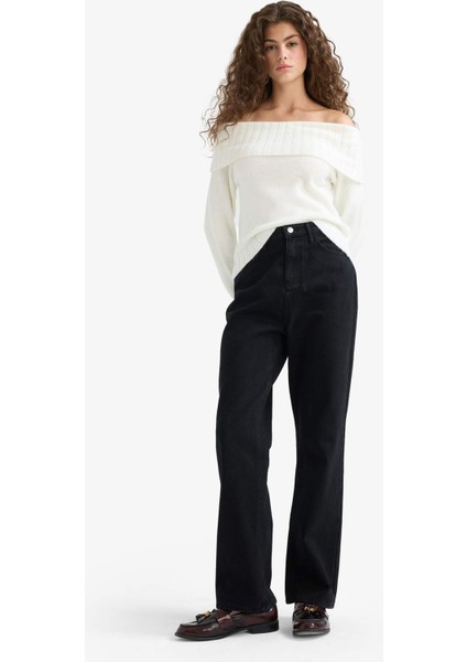 Straight Fit Yüksek Bel Uzun Jean Pantolon E9129AX25AU