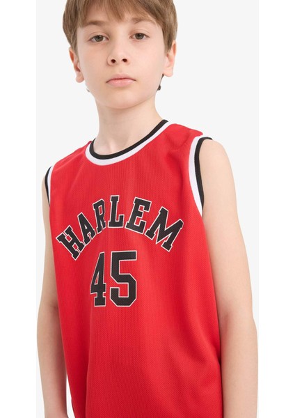 Erkek Çocuk Bisiklet Yaka Baskılı Atlet F0691A825HS