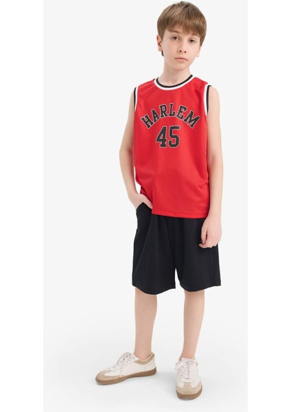 Erkek Çocuk Bisiklet Yaka Baskılı Atlet F0691A825HS