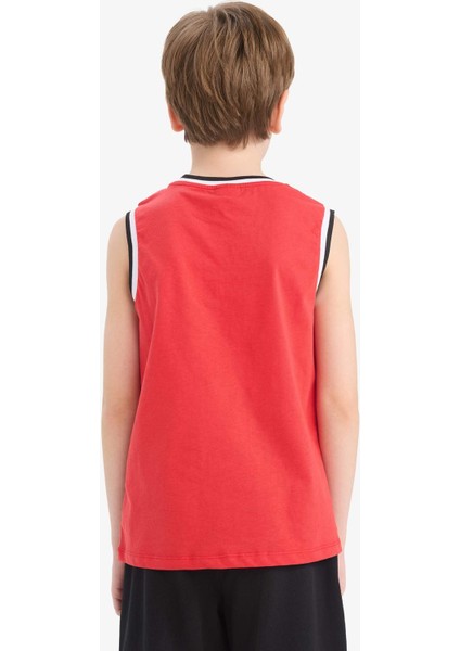 Erkek Çocuk Bisiklet Yaka Baskılı Atlet F0691A825HS