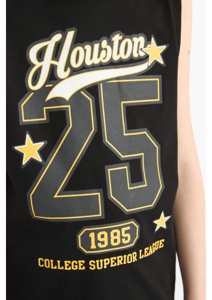 Erkek Çocuk Bisiklet Yaka Baskılı Atlet F0690A825HS