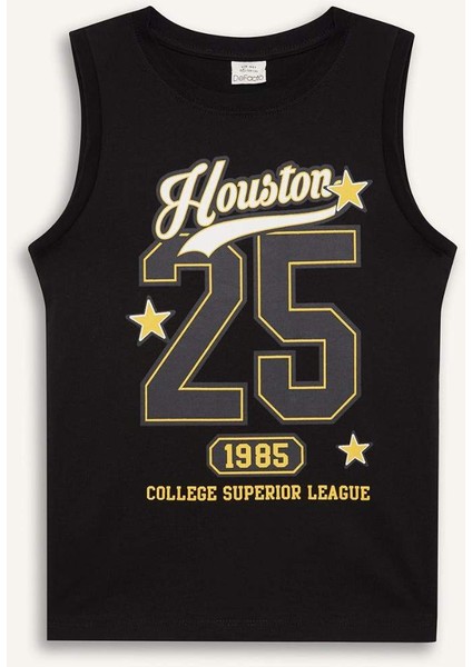 Erkek Çocuk Bisiklet Yaka Baskılı Atlet F0690A825HS