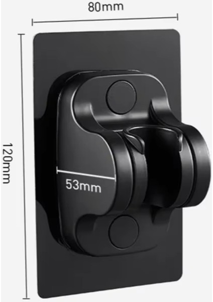 Ayarlanabilir Siyah Duş Başlığı Tutucu, Güçlü Yapışkanlı ve Şık Tasarım fırsatları