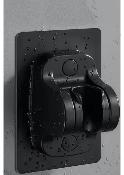 Ayarlanabilir Siyah Duş Başlığı Tutucu, Güçlü Yapışkanlı ve Şık Tasarım indirimleri