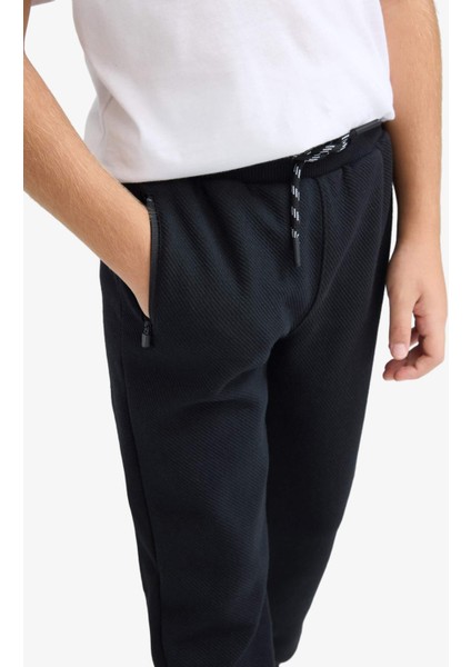 Erkek Çocuk Beli Paçası Lastikli Cepli Jogger Okul Eşofman Altı C7635A825WN