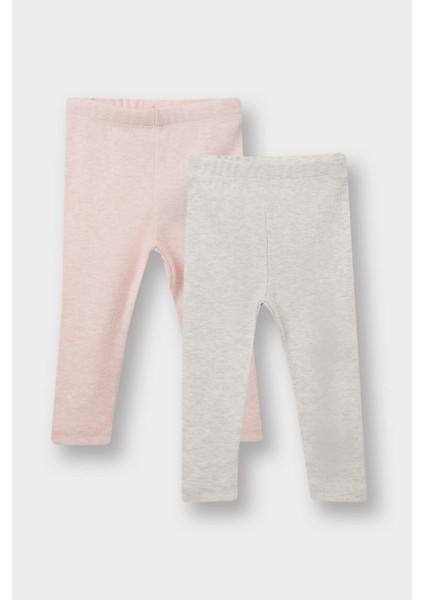 Kız Bebek Fitilli Kaşkorse 2'li Tayt