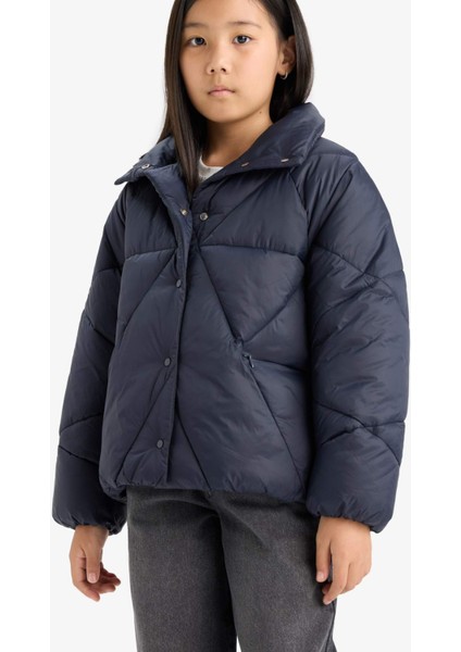 Kız Çocuk Çıtçıtlı Cepli Şişme Mont E9812A825AU