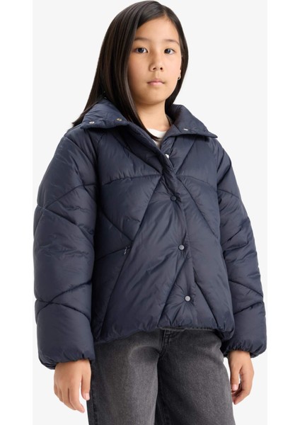 Kız Çocuk Çıtçıtlı Cepli Şişme Mont E9812A825AU