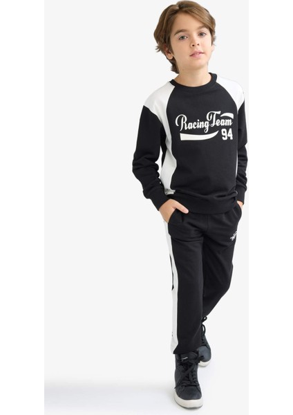 Erkek Çocuk Beli Lastikli Baskılı Jogger Eşofman Altı F2179A825AU