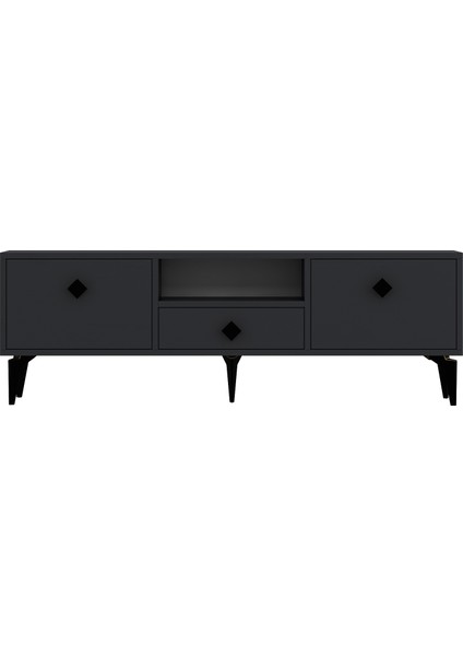 1304DROPDH-1 Tv Sehpası Antrasit-Siyah Kulp modelleri