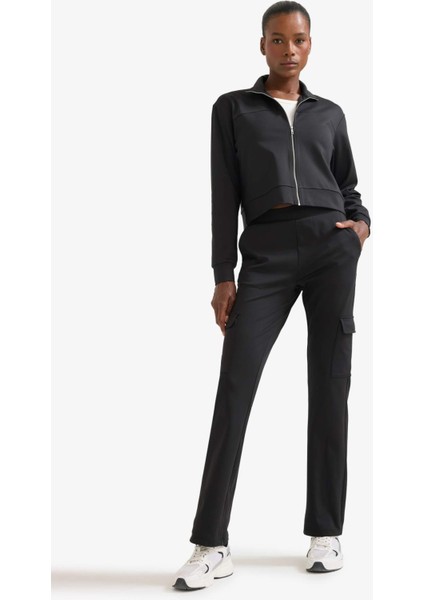 Fit Standart Fit Dik Yaka Esnek Kumaş İçi Yumuşak Tüylü Fermuarlı Sweatshirt E8981AX25AU