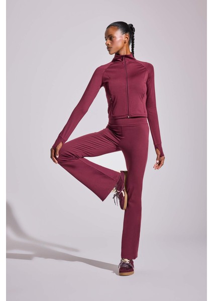 Fit Flare Fit Toparlayıcı Yüksek Bel İspanyol Paça Soft Touch Sporcu Pantolon B3988AX25AU