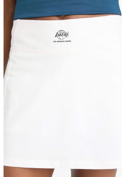 Fit NBA Los Angeles Lakers İçi Taytlı Mini Etek E2785AX25SM