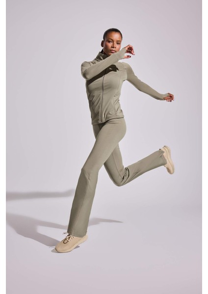 Fit Flare Fit Toparlayıcı Yüksek Bel İspanyol Paça Soft Touch Sporcu Pantolon B3988AX25AU