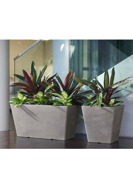 Pasubio Quadro 40 Plastik Saksı Antrasit