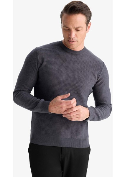 Standart Fit Bisiklet Yaka Triko Kazak C9618AX25AU