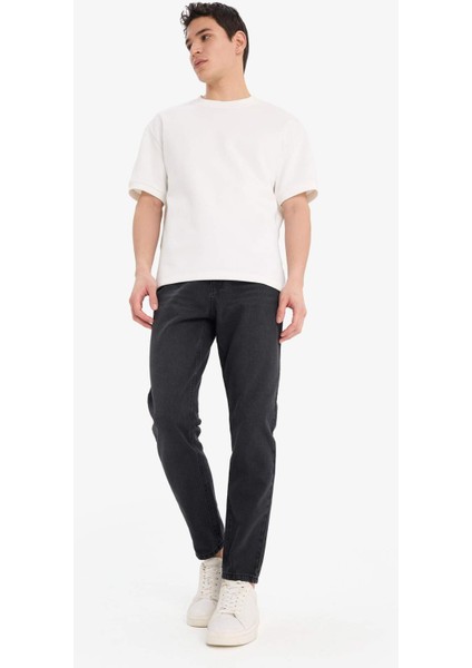 %100 Pamuk 90's Slim Fit Dar Kalıp Yüksek Bel Dar Paça Jean Pantolon D6612AX25SP