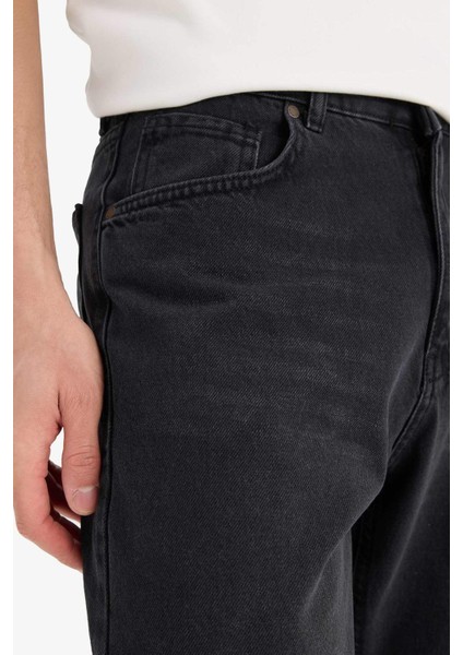 %100 Pamuk 90's Slim Fit Dar Kalıp Yüksek Bel Dar Paça Jean Pantolon D6612AX25SP