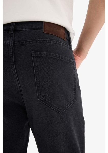 %100 Pamuk 90's Slim Fit Dar Kalıp Yüksek Bel Dar Paça Jean Pantolon D6612AX25SP