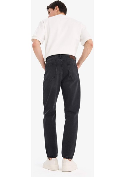%100 Pamuk 90's Slim Fit Dar Kalıp Yüksek Bel Dar Paça Jean Pantolon D6612AX25SP