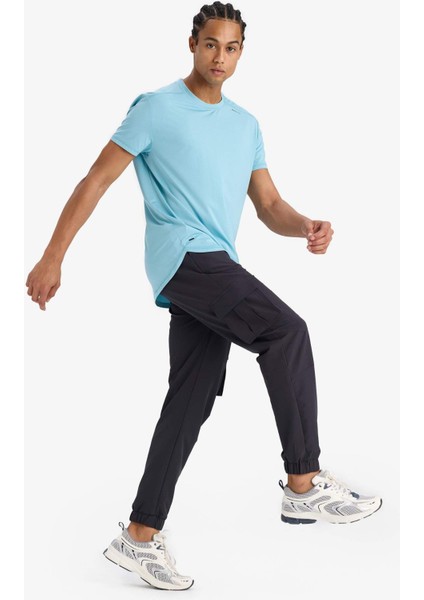 Fit Slim Fit Dar Kesim Kargo Cepli Dokuma Sporcu Jogger Eşofman Altı E9361AX25AU