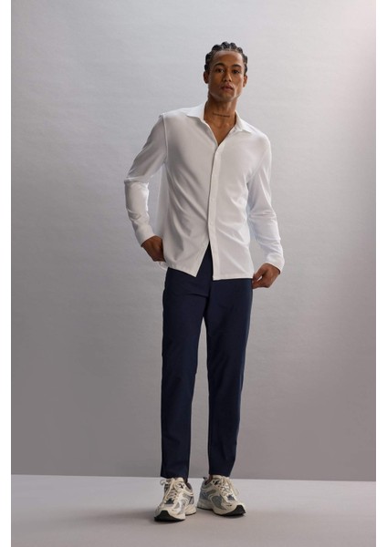 Fit Slim Fit Dar Kesim Standart Paça Dokuma Sporcu Pantolon E3333AX25AU