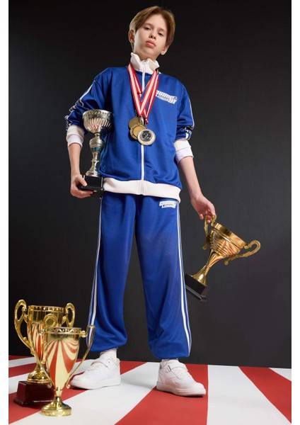 Erkek Çocuk Beli Lastikli Baskılı Jogger Eşofman Altı F1978A825AU