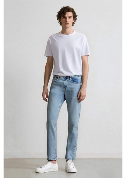 Slim Tapered Fit Dar Kalıp Normal Bel Daralan Paça Jean Pantolon F2324AX25SP