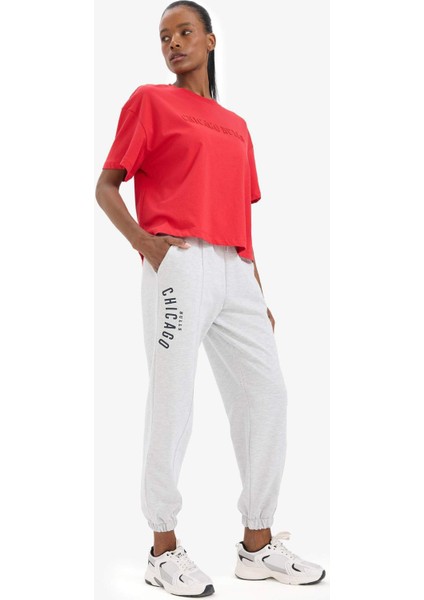 Fit NBA Chicago Bulls Jogger Çift Cepli Jogger Paça Standart Boy Eşofman Altı B9998AX25SM