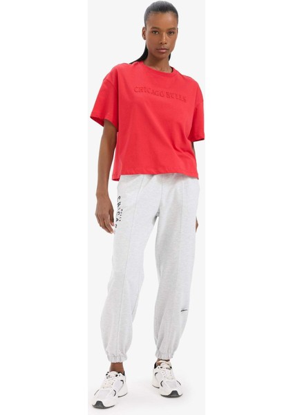 Fit NBA Chicago Bulls Jogger Çift Cepli Jogger Paça Standart Boy Eşofman Altı B9998AX25SM